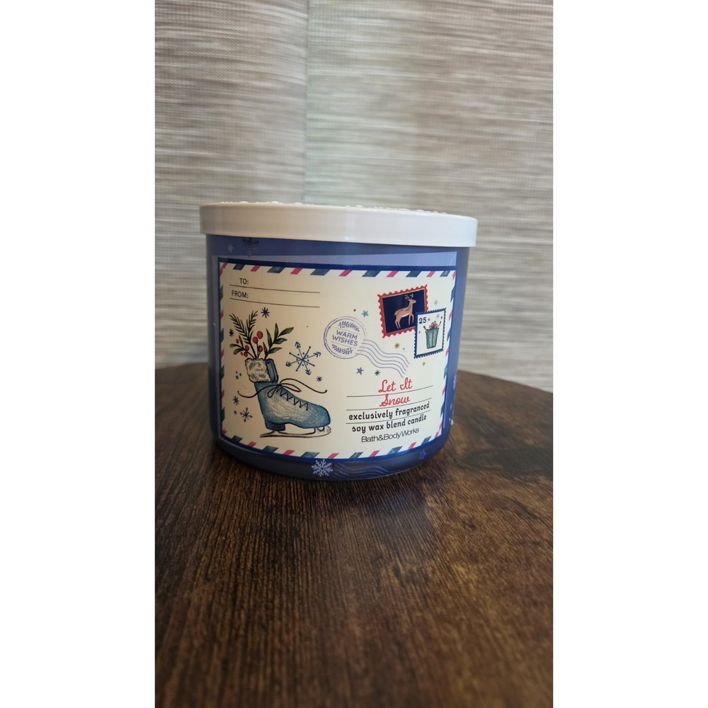 Bath & Body Works NEW 3-Wick Let it Snow Candle 14.5oz CHRISTMAS 🎄 2025